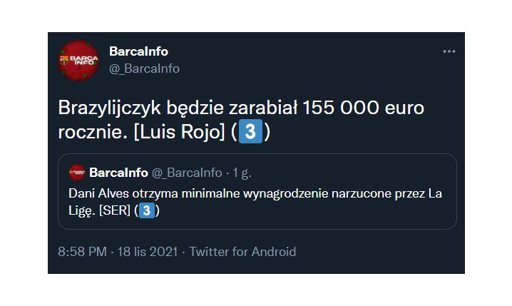 TYLE będzie zarabiał Dani Alves w Barcelonie!